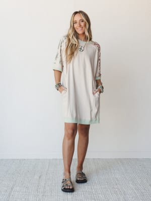 South Beach Sands Tee Dress - Oatmeal L / Oatmeal