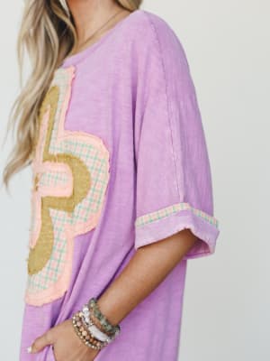 Flower Power Tee Dress - Orchid M / Orchid