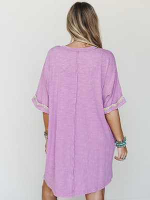 Flower Power Tee Dress - Orchid M / Orchid