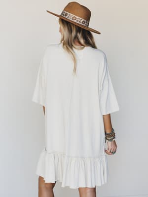 Vintage Flower Dress - Natural L / Natural