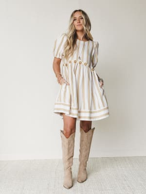 Solar Flare Dress
- Oatmeal S / Oatmeal