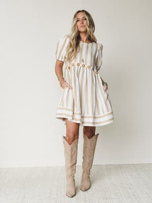 Solar Flare Dress
- Oatmeal S / Oatmeal
