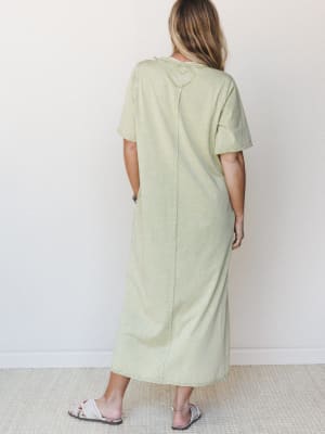 Skye Maxi Tee Dress - Sage M / Sage