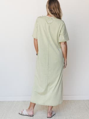 Skye Maxi Tee Dress - Sage M / Sage