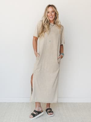 Skye Maxi Tee Dress - Toast L / Toast