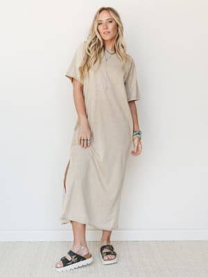 Skye Maxi Tee Dress - Toast L / Toast