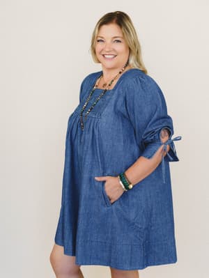 Her Journey Dress - Dark Denim M / Dark Denim