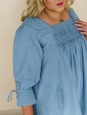 Her Journey Dress - Light Denim S / Light Denim