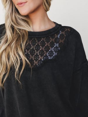 Spring Lily Tunic - Black L / Black