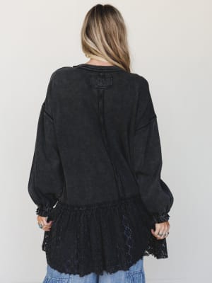 Spring Lily Tunic - Black L / Black