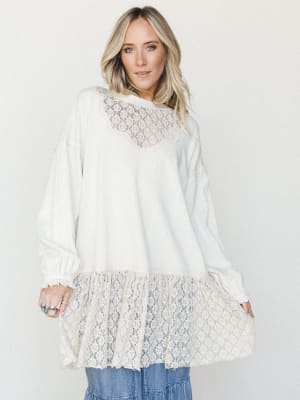 Spring Lily Tunic - Ecru L / Ecru