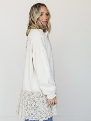 Spring Lily Tunic - Ecru L / Ecru