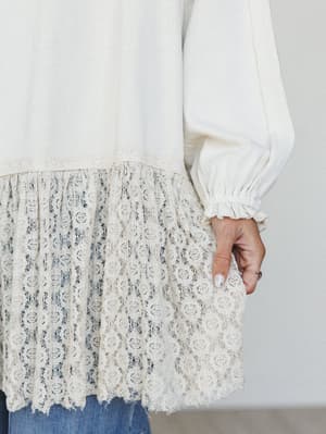 Spring Lily Tunic - Ecru L / Ecru