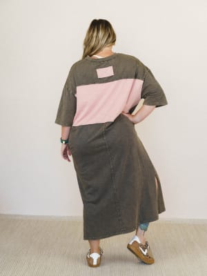Golden Ray Star Maxi Dress - Ash L / Ash