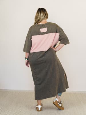 Golden Ray Star Maxi Dress - Ash L / Ash