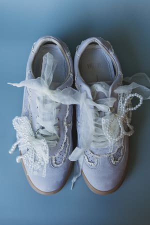 Make It Yours Bow Embroidered Sneakers: undefined