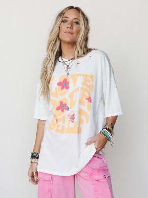 Big Love Distressed Graphic Tee: undefined
