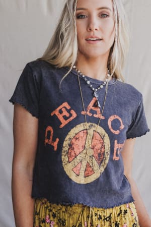Peaceful Charm Graphic Tee: undefined