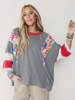 Britt Patchwork Top: undefined