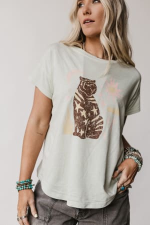 Starry Tiger Graphic Tee: undefined
