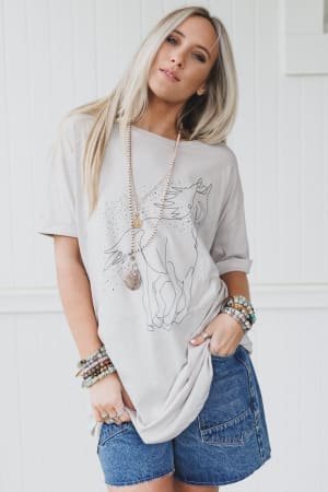 Midnight Mustang Graphic Tee: undefined