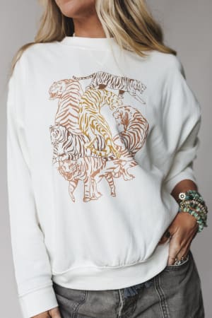 Tiger Pack Graphic Sweatshirt: undefined