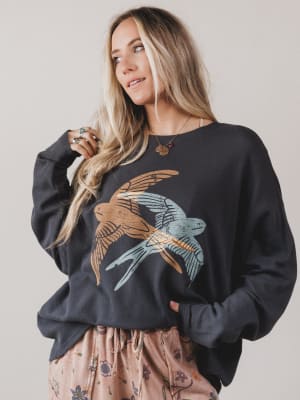 Birds Of A Feather Long Sleeve Tee: undefined