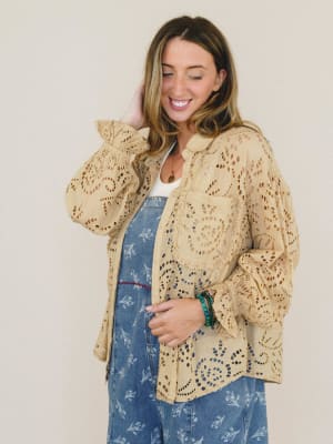 Soft Light Eyelet Blouse: undefined