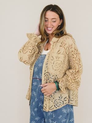 Soft Light Eyelet Blouse: undefined