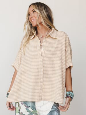 Poppy Button Down Blouse: undefined