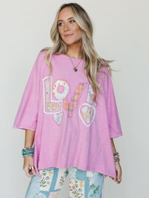 All In Love Tee - Candy Pink L / Candy Pink