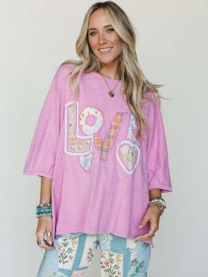 All In Love Tee - Candy Pink L / Candy Pink
