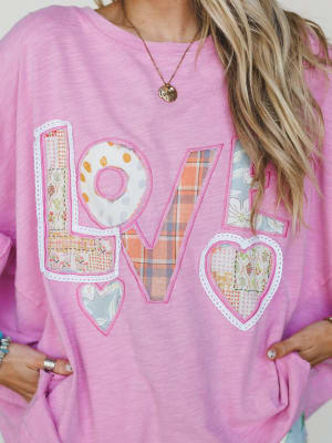 All In Love Tee - Candy Pink L / Candy Pink