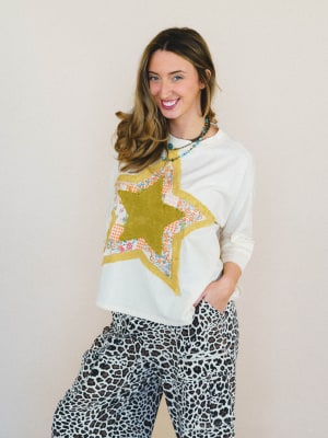 Floral Starburst Top: undefined