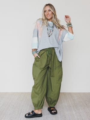 Brit Patchwork Top - Oat Blue L / Oat Blue