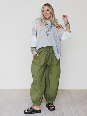 Brit Patchwork Top - Oat Blue L / Oat Blue
