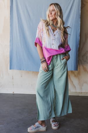 dream-awake-wide-leg-pants-sage/Green