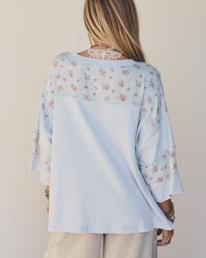 Top Notch Terry Knit Top - Blue L / Blue