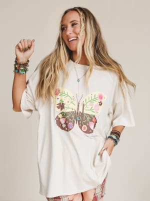 Winged Bloom Top: undefined