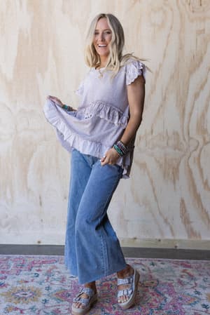 simple-sweet-ruffle-tunic-mocha/Purple Mocha