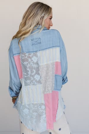 Dusty Bloom Button Up Top: undefined