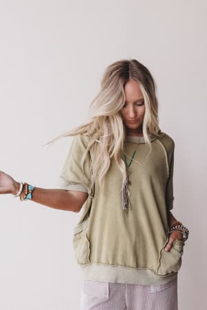 Citrus Skies Pullover Top: undefined