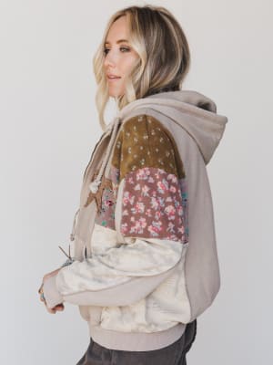 Stars on the Double Zip Up Hoodie - Mushroom L / Mushroom