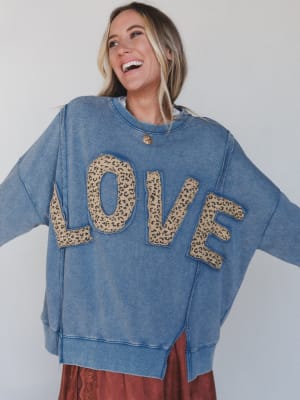 Love Wild Top - Denim L / Denim
