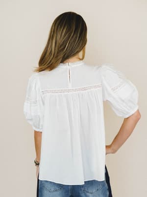 A Dose of Whimsy Blouse - White L / White