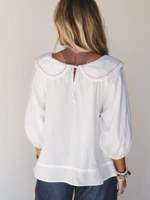 Hints of Spring Blouse - White L / White