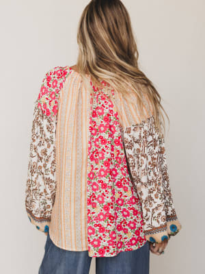 Bohemian Lullabies Blouse - Coral L / Coral