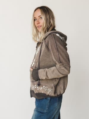 Flower Blooms Jacket - Ash S / Ash