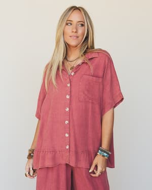Pure Soul Linen Top: undefined