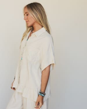 Pure Soul Linen Top - Oatmeal L / Oatmeal